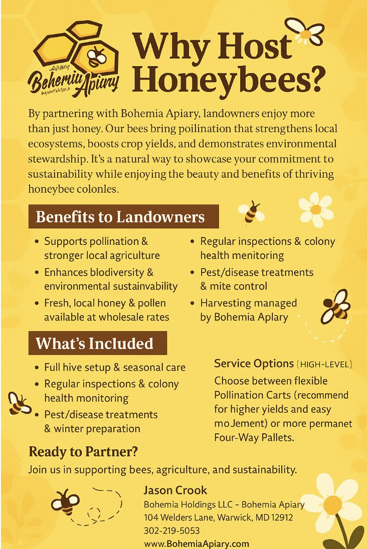Bohemia Apiary Small Scale Pollination Service